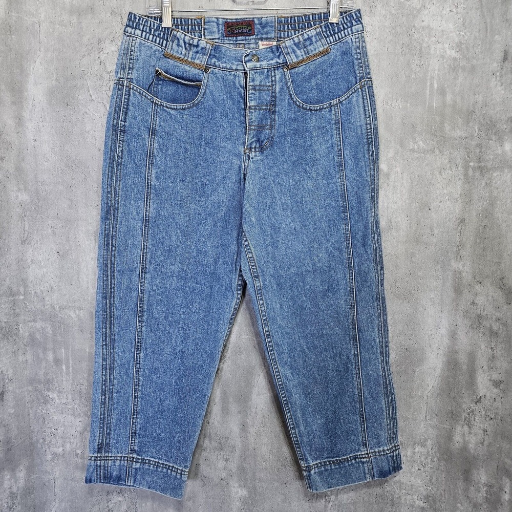 Vintage 90s Levis Sport Jeans Cropped Denim Medium Wash W30 L23‎ High Waisted
